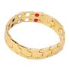 Magnet Therapy Bracelet Hexagon Design Improve Sleep Stylish Widen Titanium Steel Bracelets Jewelry