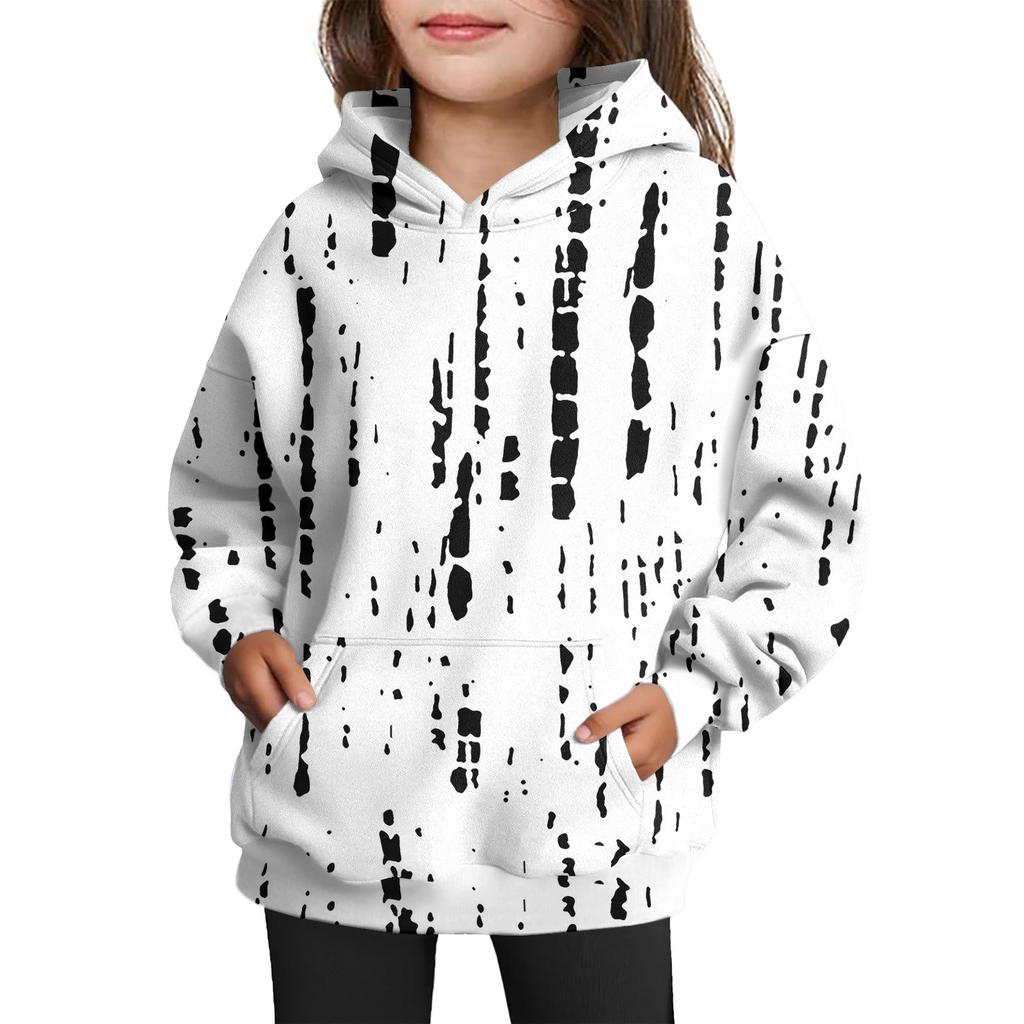 Girls' Hooded Tie-Dye Sweatshirt - Pullover Print Top