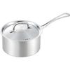 Yoshikawa 18cm Saucepan with Flame COOK Made In YJ3695 2.3L Lid, IH/Direct Compatible, CHEF, Tsubame-Sanjo, Japan,