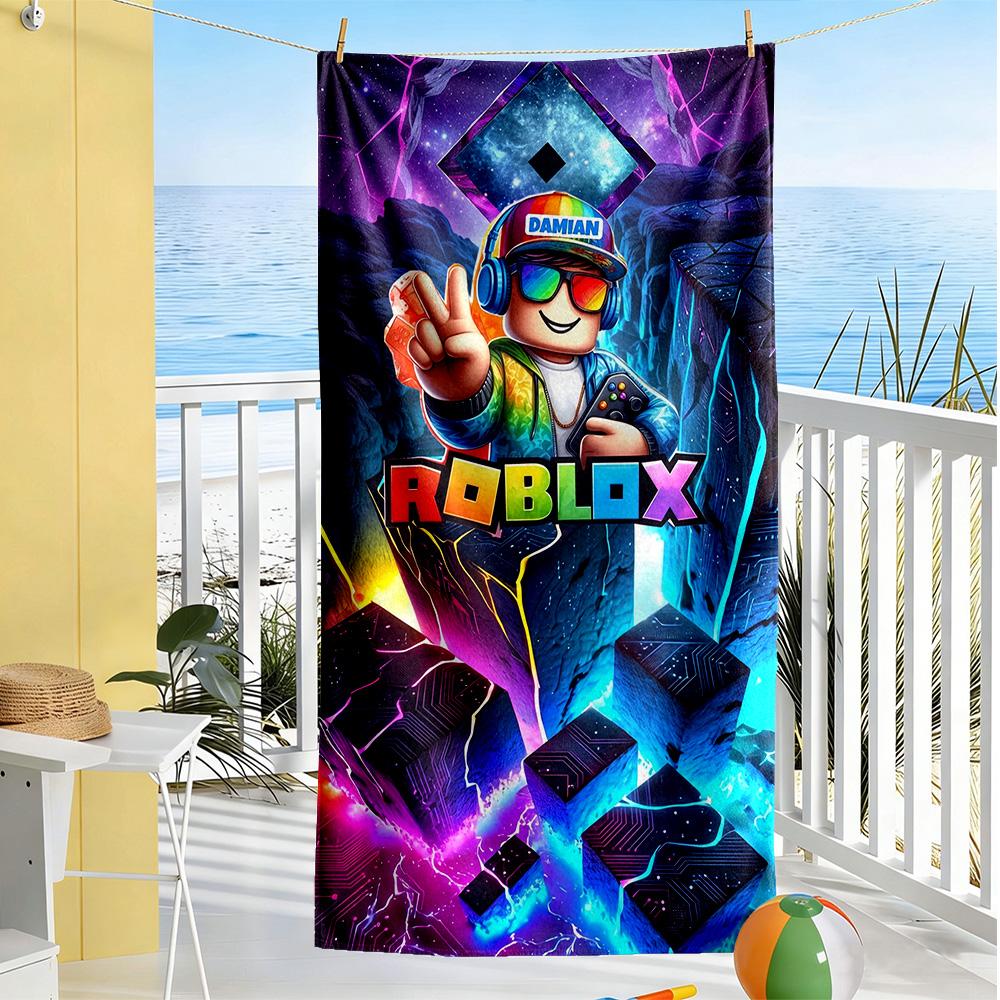 Asciugamano da Spiaggia Roblox Alta Assorbenza & Asciugatura Rapida Confortevole Leggero