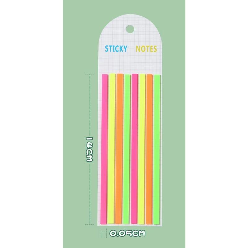 160Pcs Transparent Highlighter Tape Removable Sticky Tabs Morandi Neon Clear Sticky Notes Aesthetic Office School Supplies