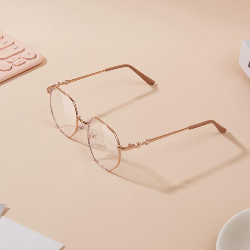 1/3PCS Metal Computer Anti Blue Light Glasses Clear Anti Radiation Replaceable Lens for Women Men