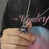 Stainless Steel Cartoon Knife Cat Pendant, Cute and Unique Couple's Necklace Accessory