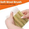 Premium-6 Size Brushes Set, Wide Glaze Brushes For Pottery And Ceramics, Soft Wool Painting Brush With Bamboo For Watercolor