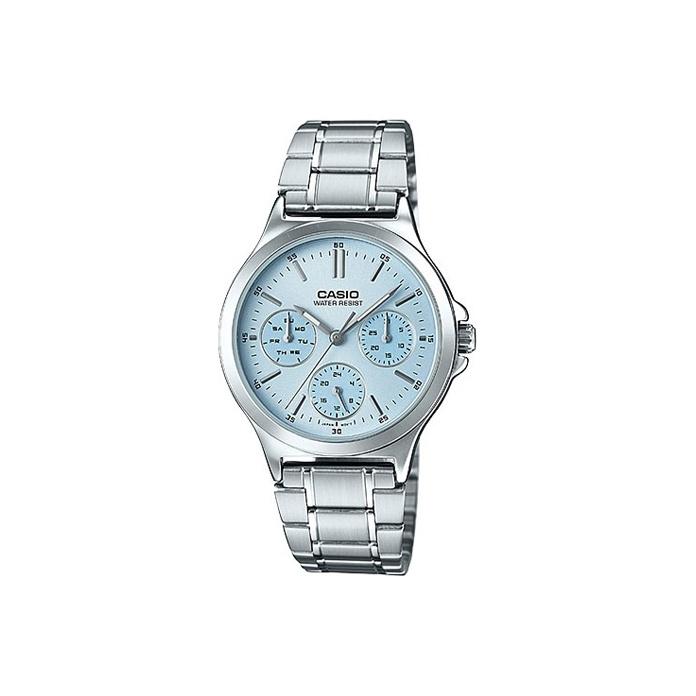 CASIO Women s Standard Series Blue Watch LTP-V300D-2A LTP-V300D-2A Silver Strap