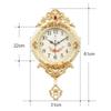 European-style Living Room Decoration Mute Large Wall Clock Wall Sticker Home Decor Bedroom Flower Carving Retro Swing CloI9K3F4