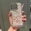 Luxus Applikation Samsung A07 A17 A27 Handyhülle S26Ultra Voller Diamant Kamelie Galvanik Linse Transparent