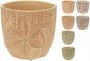 Ceramic Flowerpot with Ethnic Ornament 135x125cm Decorative Cover
