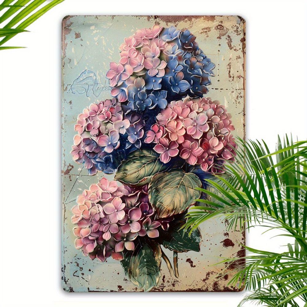 Vintage Metal Tin Sign Easter Bunny with Eggs Wall Decor Home Kitchen 20x30cm