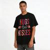 Leopard Print Hugs And Kisses Themed Casual Tee Pure Cotton T-shirt