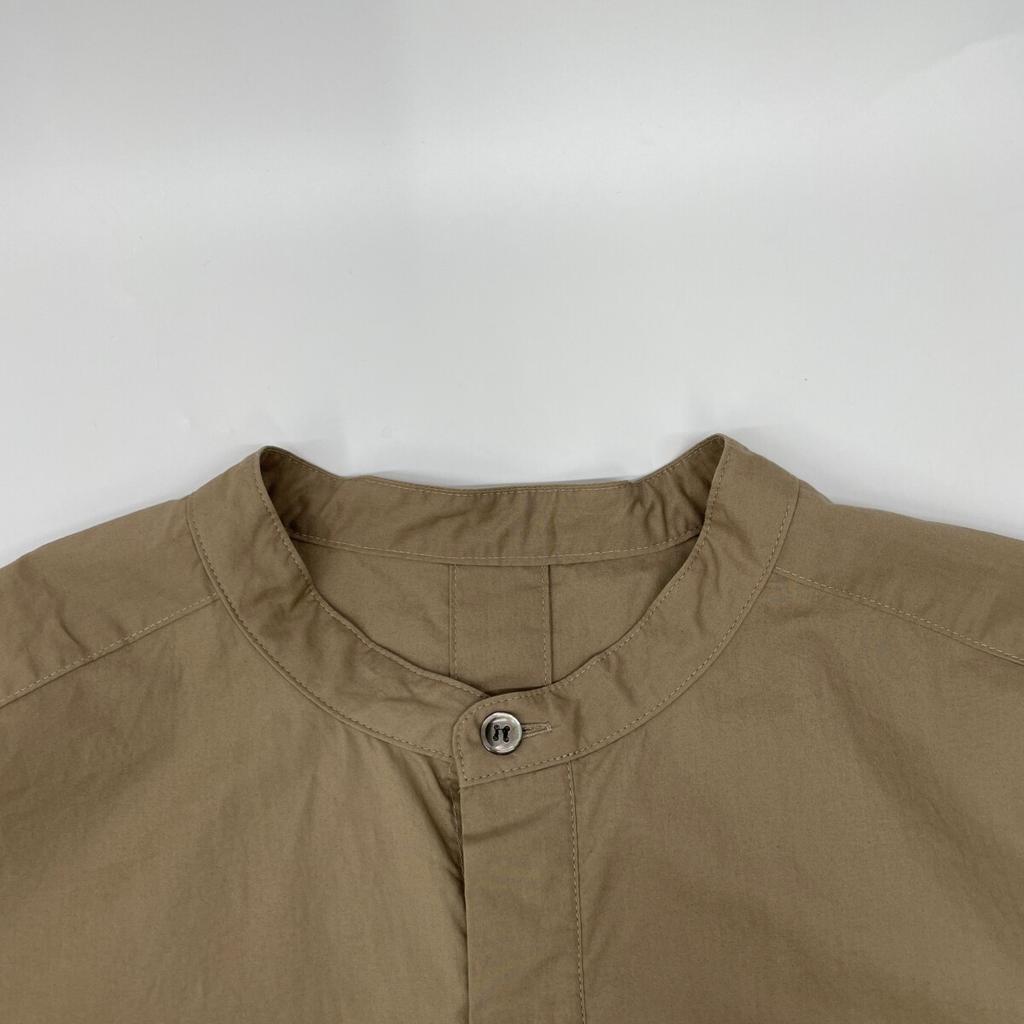 UNIVERSAL TISSU UT211SH009 Beige Natural Type Lighter Band Collar Long Shirt Tops Not Written beigeUsed
