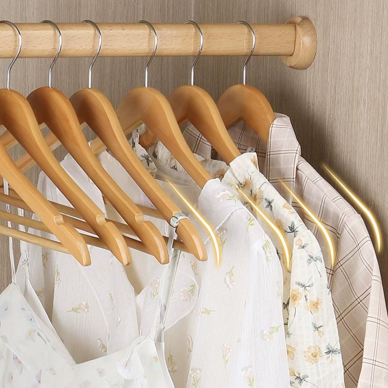 Wooden Hangers for Closet 5/10/15 Pack,Durable Adult Wood Hanger for Clothes Pants and Jackets,High Grade Suit Organizer Racks