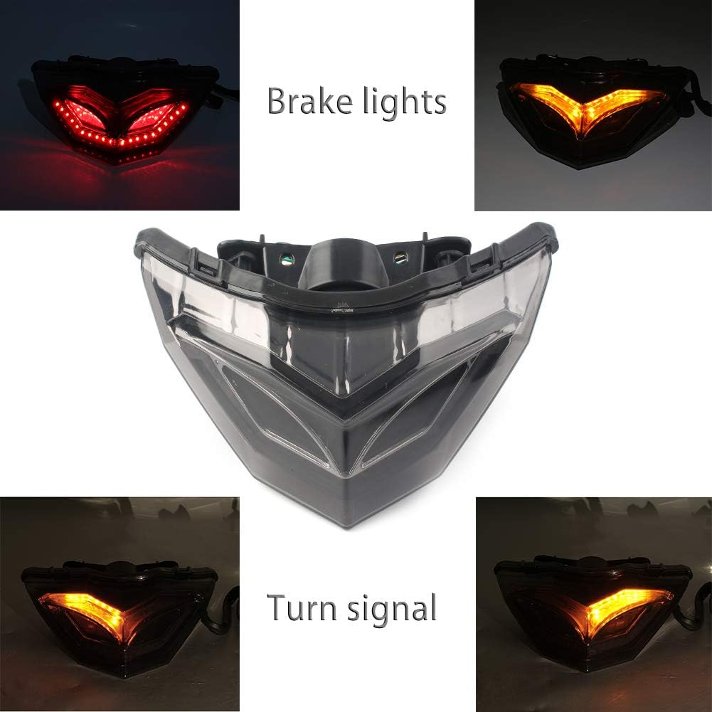 GZYF Motorcycle Integrated Taillight Brake Turn Signal Lamp for Kawasaki Ninja 250R 300 2013-2017