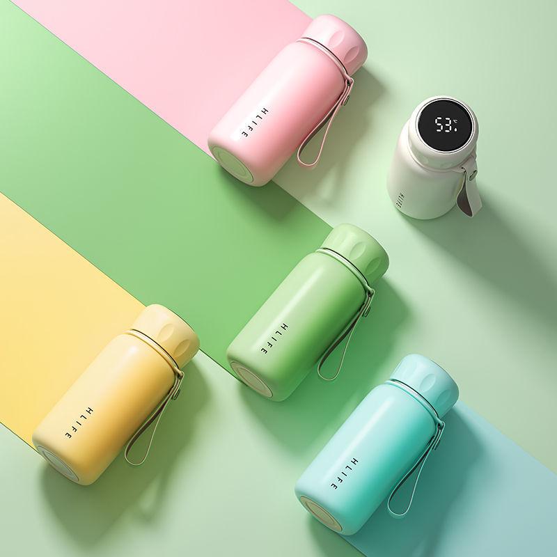 Portable Water Cup Thermos Cup 380ml Vacuum Flasks Portable Stainless Steel Thermos Cup Water Bottle Travel Tea Mug Office Thermos Cup