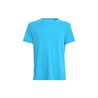 Polo Embroidered Logo Crew Neck Short Sleeve T-Shirt Men Tops Light-Blue 710671438-217