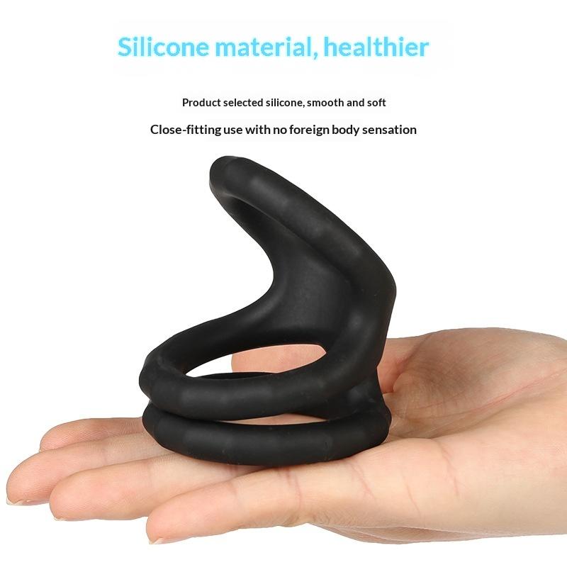 Male Scrotum Penis Ring Silicone Stretchy Cock Ring Delay Ejaculation Cock Scrotal Binding Ring Sex Toys For Man Adult Product