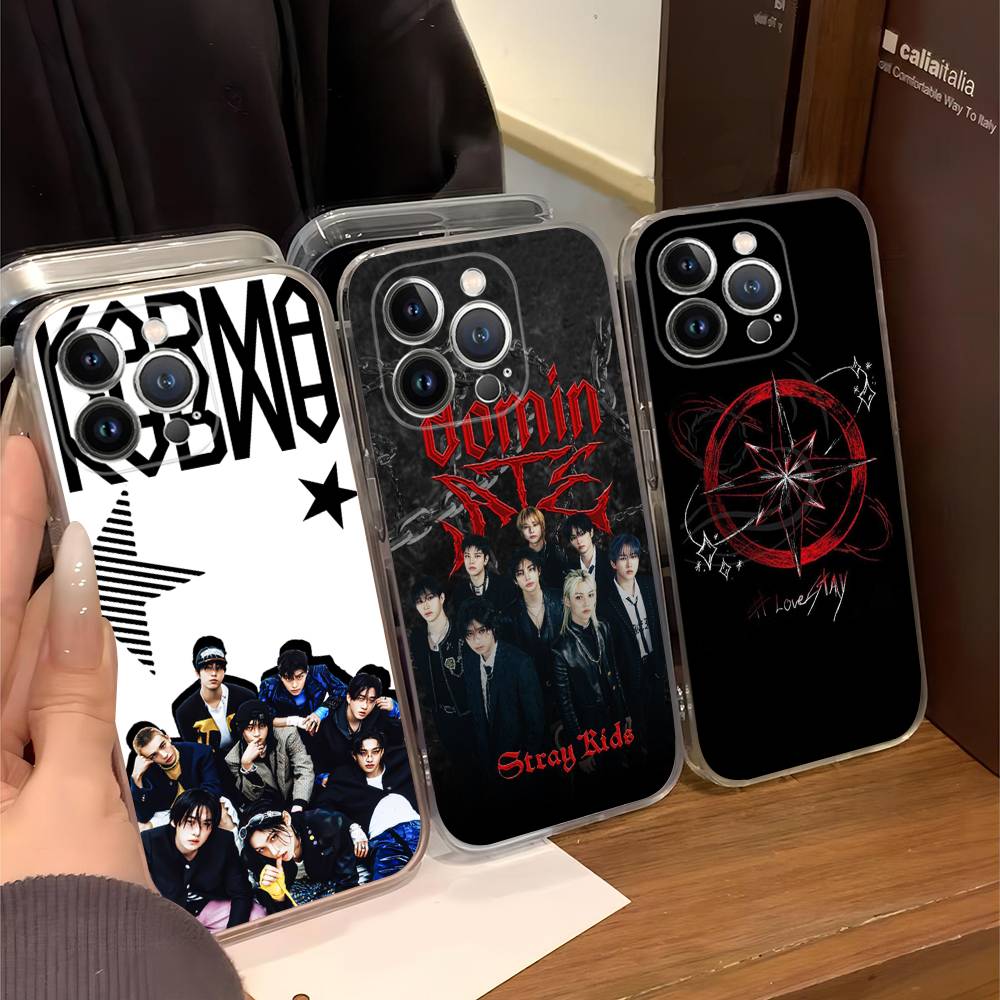 Kpop S-Stray K-Kids Transparent Phone Case For IPhone 17 Air 16 Pro Max 15 14 13 12 11Plus Shockproof Cover