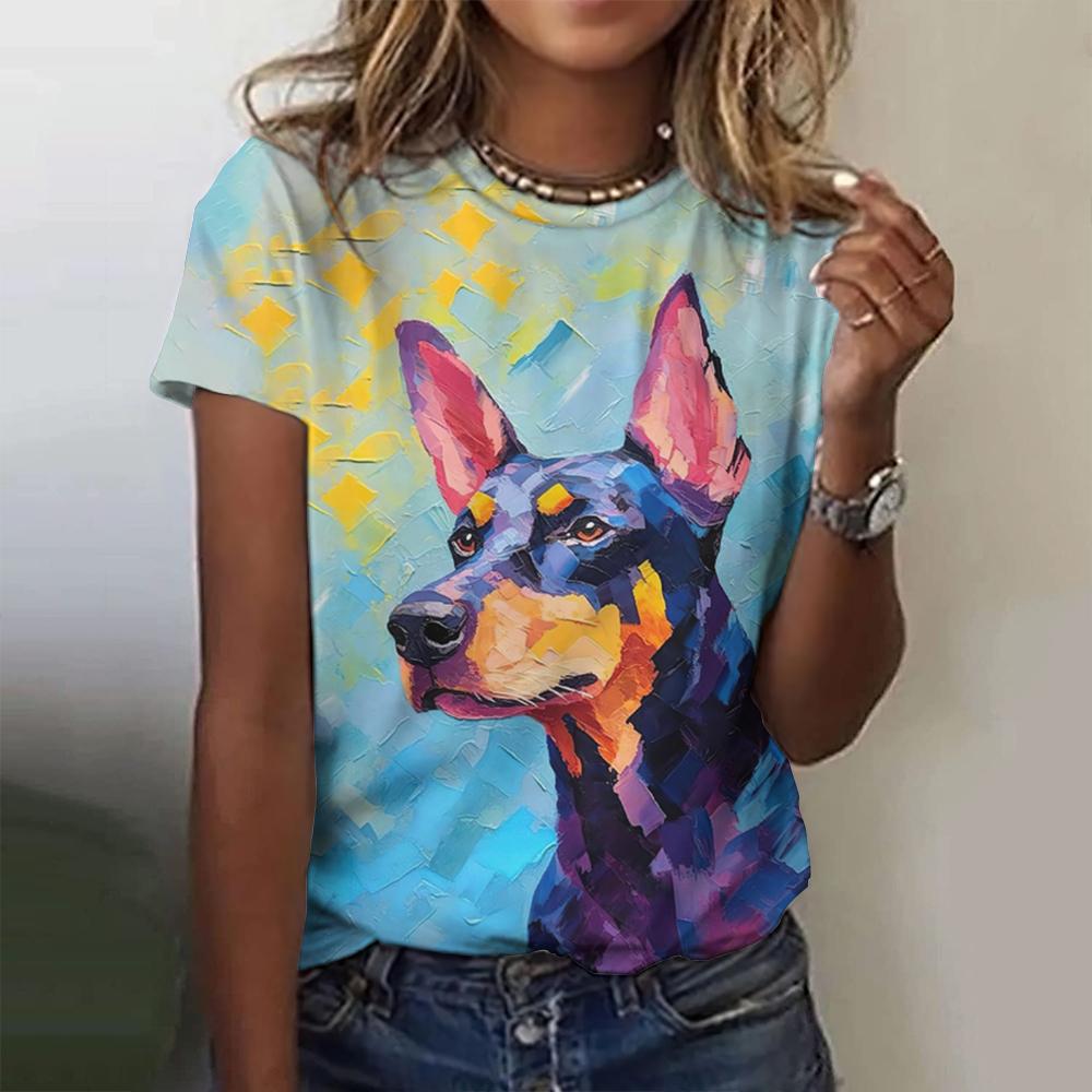 Slon Tričko s krátkým rukávem 3D Zvíře Dámské oblečení Top Tričko