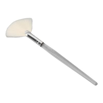 Face Mask Fan Brush Transparent Handle Cosmetic Flat Facial Brush for Beauty Salon Large