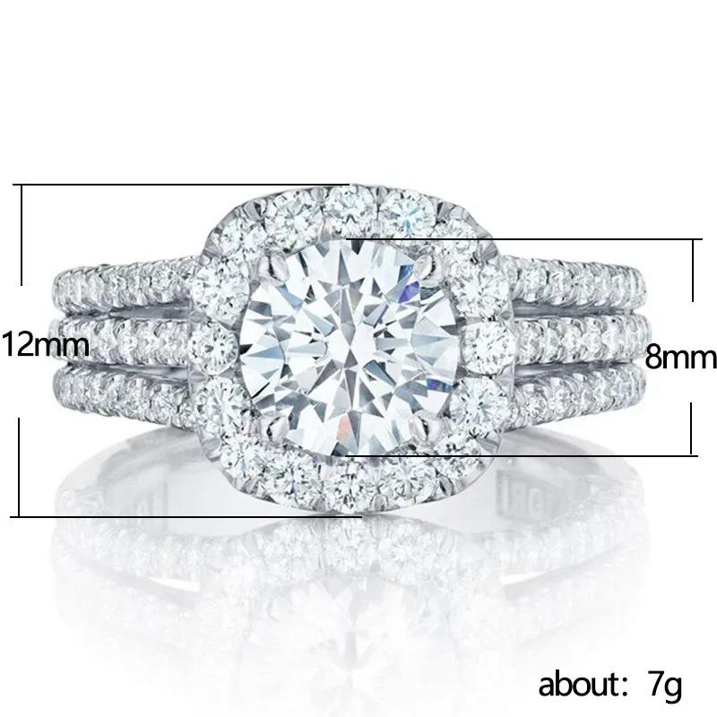 Trendy Women Rings with Brilliant Cubic Zirconia Engagement Rings Wedding Party Jewelry