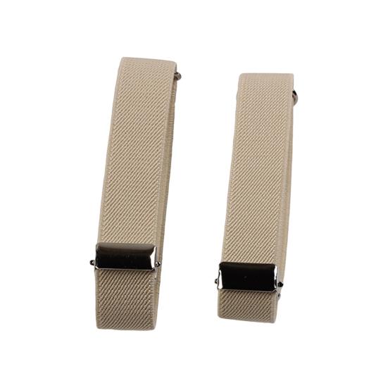 1 Pair Unisex Armband Adjustable 2.5CM Width Solid Color Leg Strap Elastic Shirt