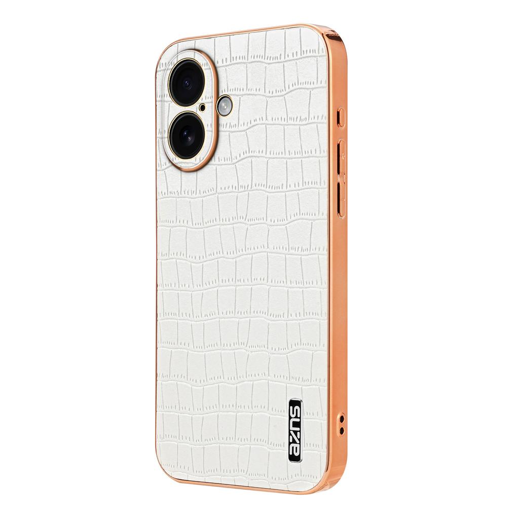 AZNS For iPhone 17 Case Electroplating Crocodile Texture PU+TPU Phone Cover