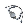 Fashion Beaded Bracelet Watch Adjustable Strap Pendant Quartz Watch Wristwatch Women Girls