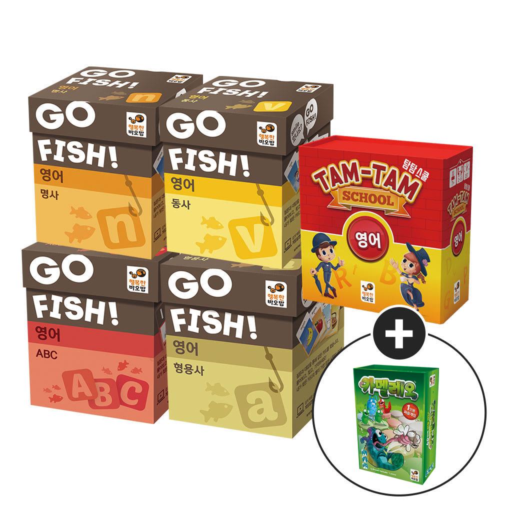 Happy Baobab Elementary English Vocabulary Learning Card Game - Go Fish Tam Tam School Edition