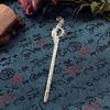 Retro ethnic style Miao silver hairpin antique bookmark female flower hairpin simple classical versatile disc hair hairpin hair accessories