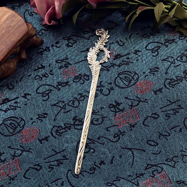 Retro ethnic style Miao silver hairpin antique bookmark female flower hairpin simple classical versatile disc hair hairpin hair accessories