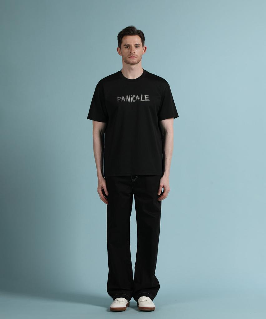 PANICALE Black Wide Stitch Denim Pants (Type A)