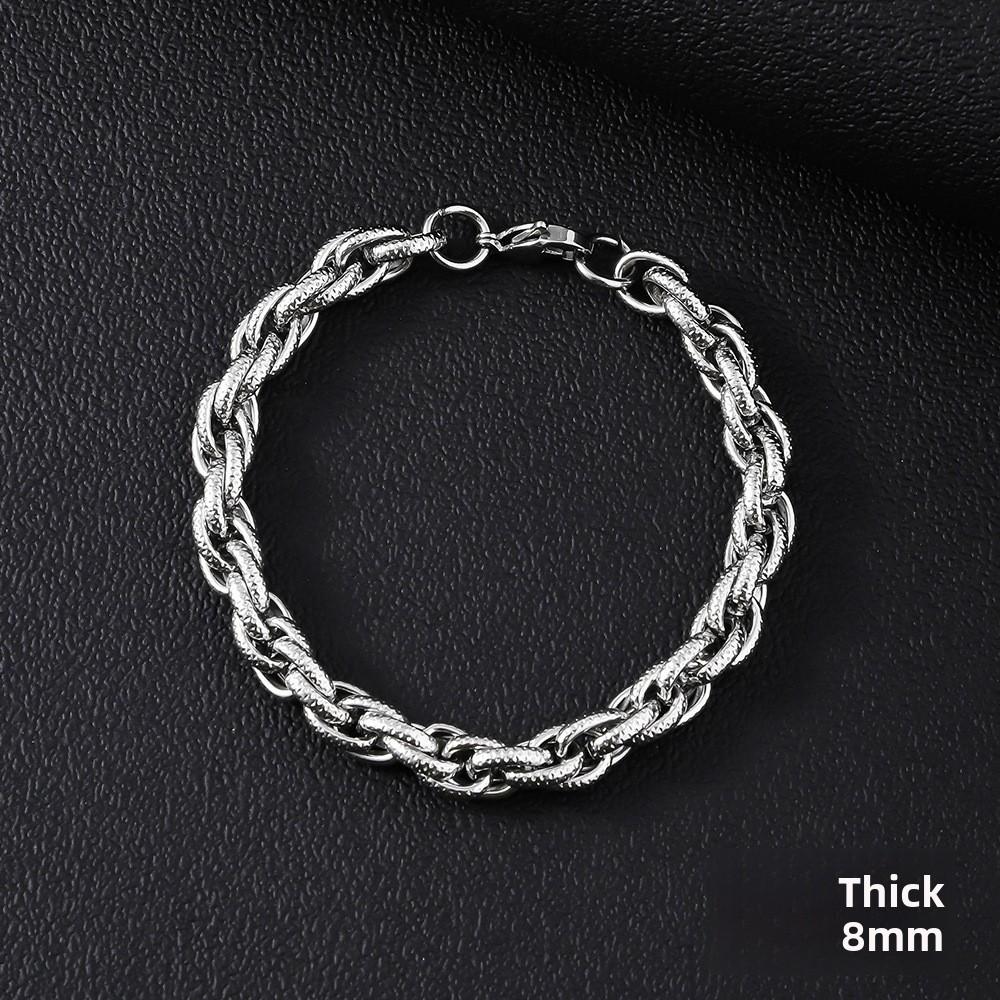 

Браслет мужской из нержавеющей стали простой властный панк с высоким чувством кубинский из титановой стали мужские украшения 21CM