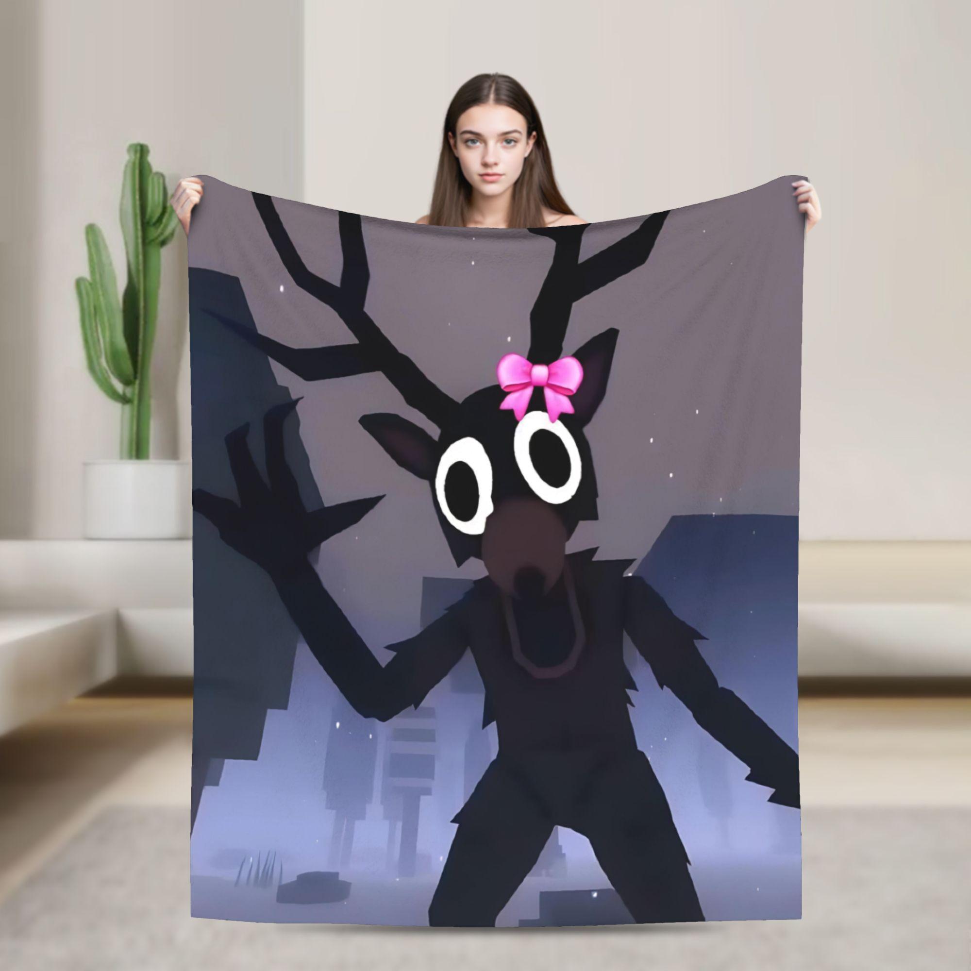 

9-9 Nights in the Forest Blankets Coral Fleece Plush Deer Game Ultra-Soft Throw Blanket for Bedding Couch Bedroom Quilt 100x150cm
