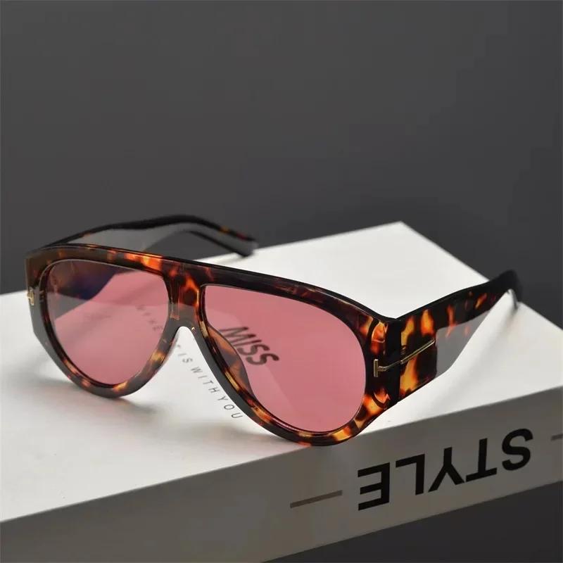 Nya Vintage Lyx Överdimensionerade Pilot Solglasögon Dam Herr Shades Stor Båge Vindtäta Populära Punk Solglasögon Uv400