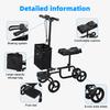 Knee Scooter, Knee Walker for Surgery, Broken Foot, Ankle Injury, Lightweight Crutch Alternative Medical Scooter with Dual Braking System for