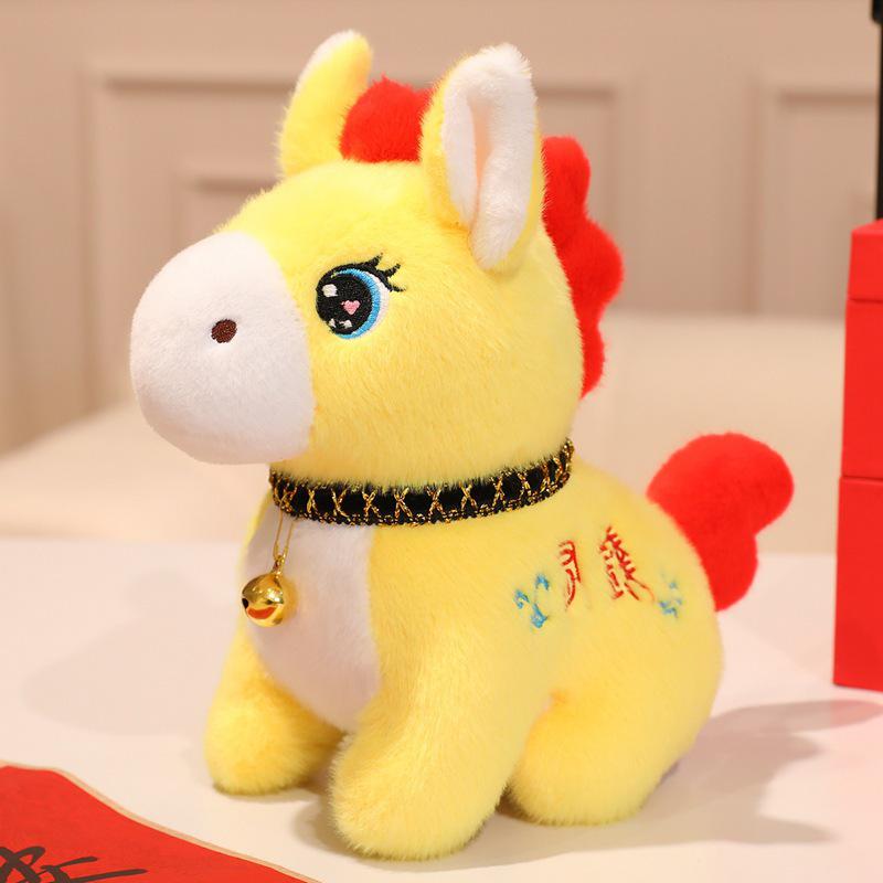 New Year Horse Plush Mascot - Zodiac Lucky Horse Doll Gift 15cm/0.065kg