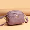 Geantă de damă, geantă de umăr nouă, geantă mică cu model crocodil la modă, geantă pătrată mică