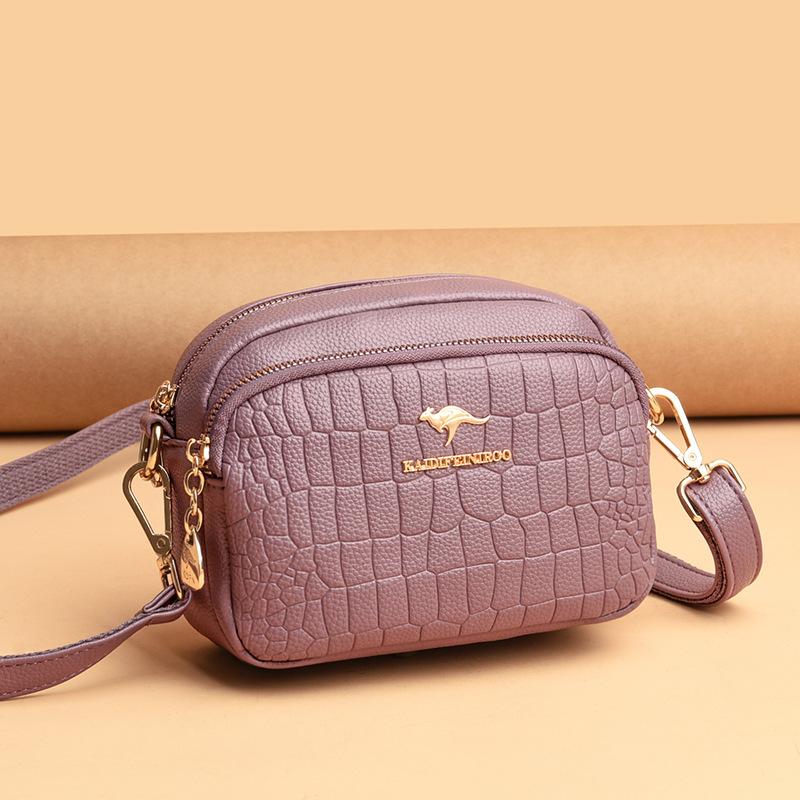 Geantă de damă, geantă de umăr nouă, geantă mică cu model crocodil la modă, geantă pătrată mică