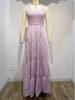 2024 Frühling/Sommer Europäisches & Amerikanisches Damen Sexy Gestreiftes Taillenbetonendes Trägerkleid