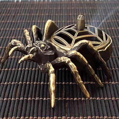 Spider Incense Cone Holder Mini Asian Zen Decor Small Animal Burner For Home Office Meditation Gift