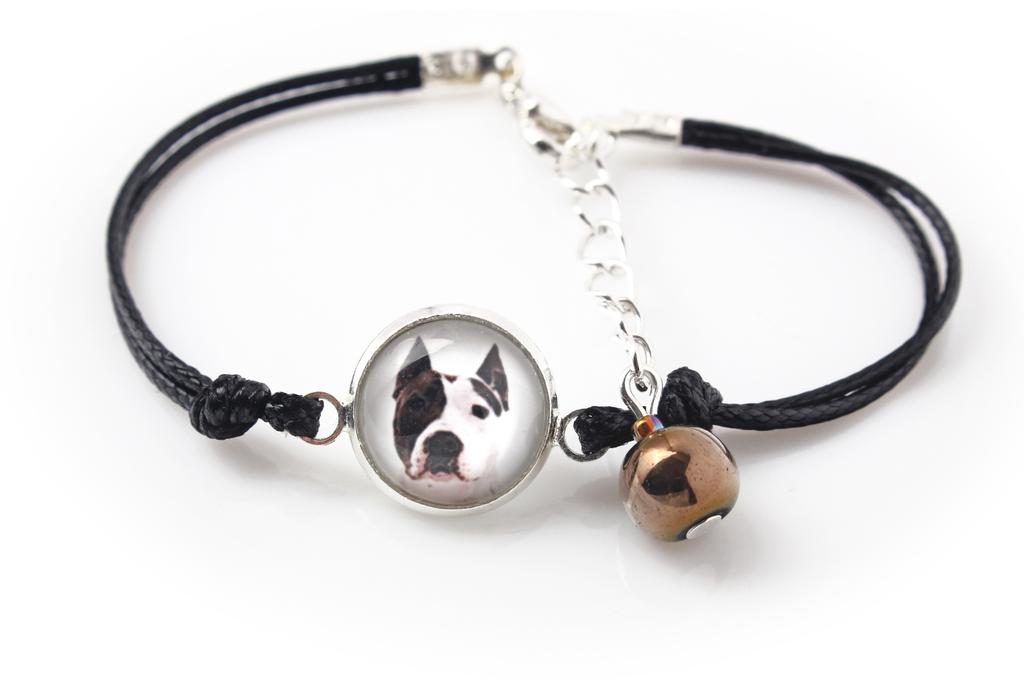 American Staffordshire Terrier, Amstaff - bracelet with your photo handmade, unique jewelry from the Art-Dog brand