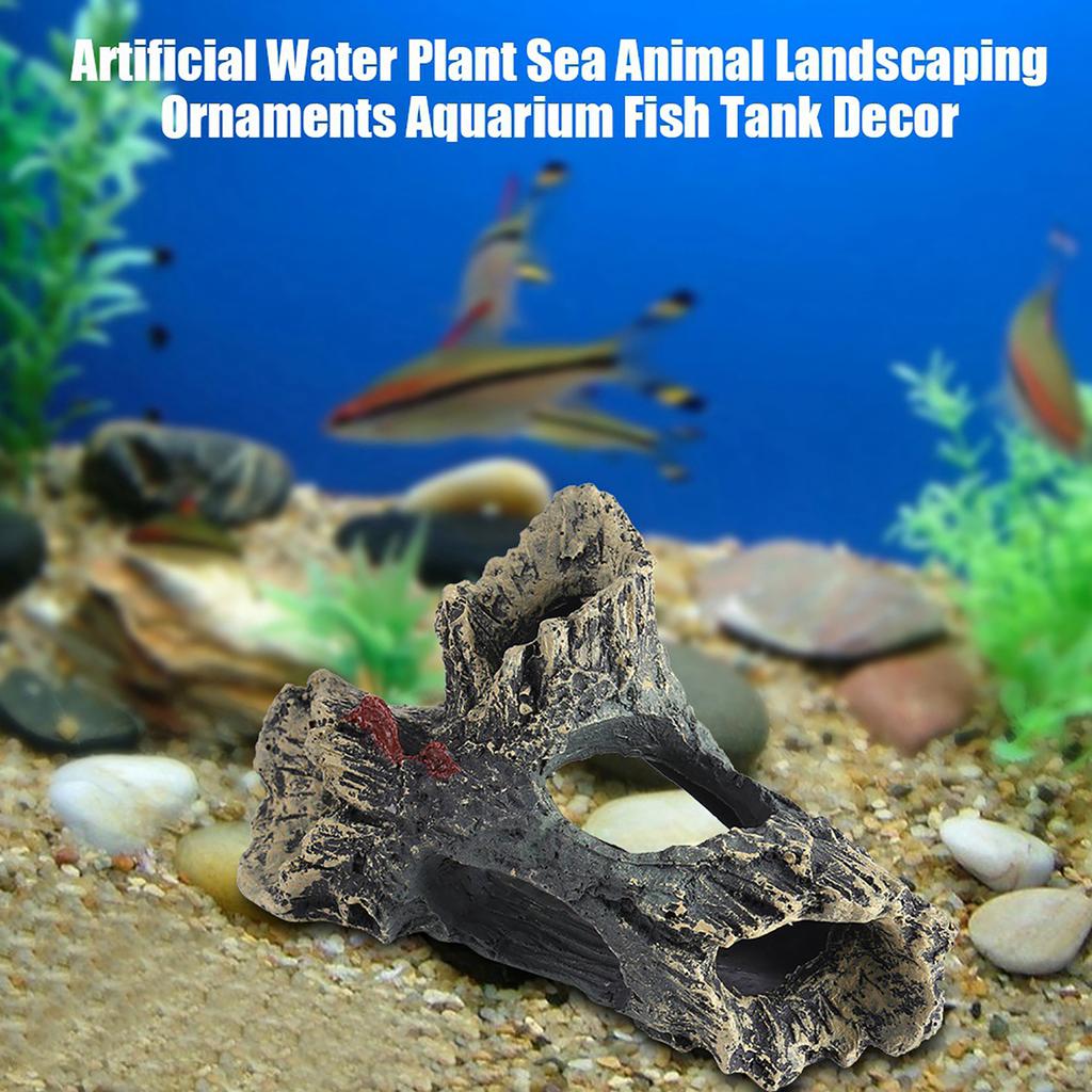 Aquarium Ornament Fish Tank Landscaping Underwater DIY Hide Cave Decor