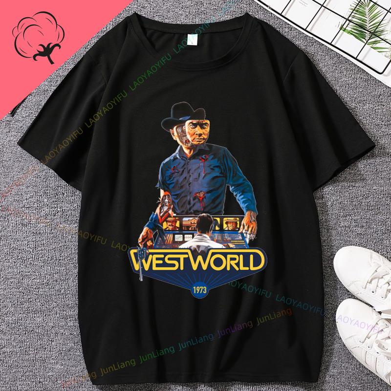 Westworld Movie T Shirt Mens Shirts Graphic Tee 100 Cotton Fashion Vintage Mens Womens Harajuku Y2k Clothes Clothing Tshirts
