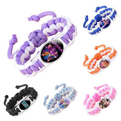 Rumi Zoey Mira Braided Bracelet Anime Peripheral Crystal Inlay Color Adjustable Hand Rope