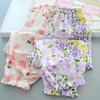 Sommer Mädchen Baumwolle und Seide Mückensichere Hose Dünn und Vielseitig Kinder Blumen Laternenhose Kunstbaumwolle Freizeithose