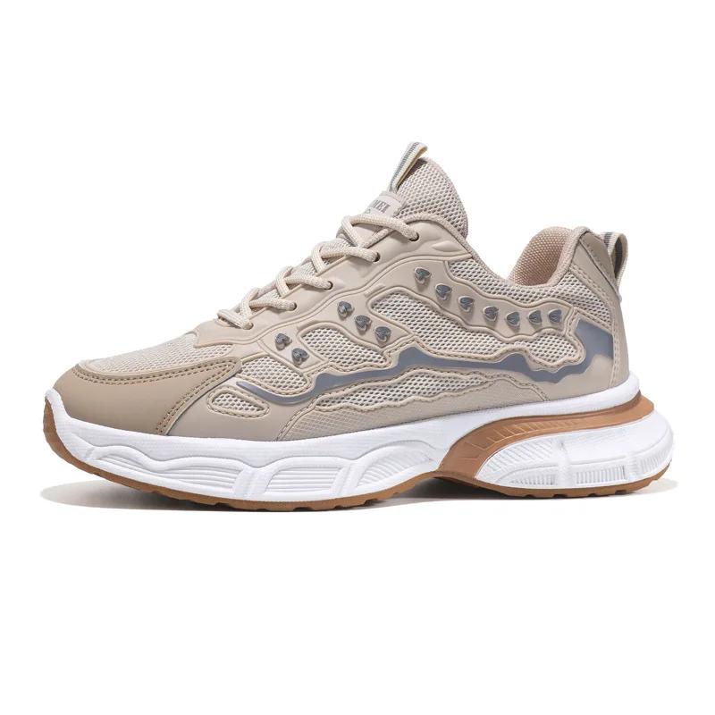 

Male 2024 New Spring Autumn Versatile Breathable Casual Running Shoes Campus Style Learning Sports Shoes Men s Vulcanize Shoes 44 хаки