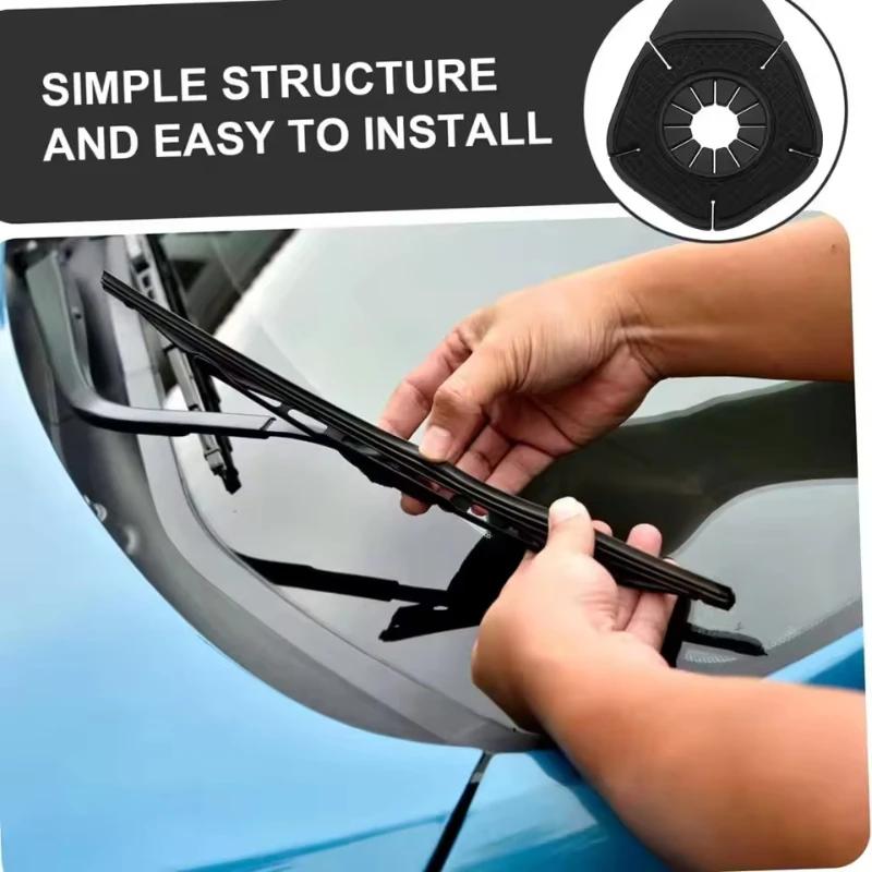 2pc Car Wiper Arm Protective Car Windshield Wiper Hole Silicone Protective Cover Dustproof Sleeve Leaves Debris Prevention Cover