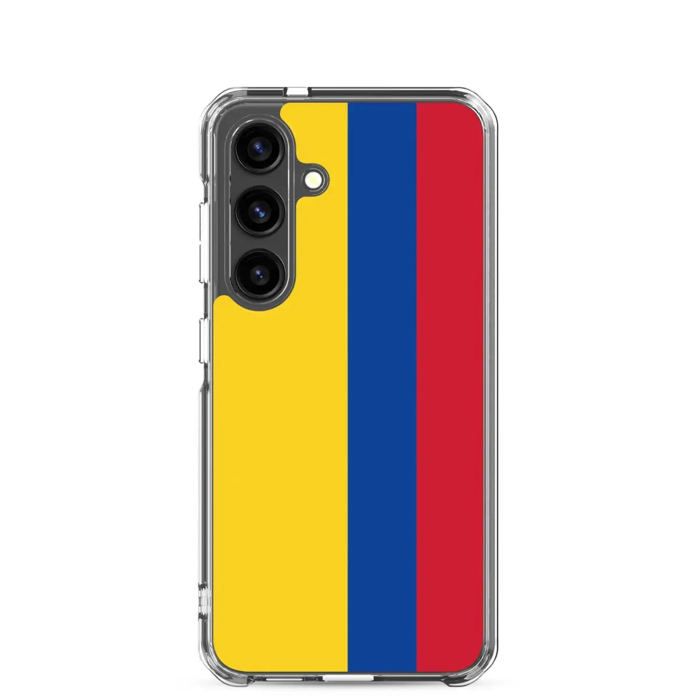Coque Téléphone – Samsung – Galaxy S24 Plus – Drapeau Colombie – Souple – Multicolore