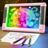 Rechargeable LED Drawing Board, 15 Inch Lumiboard 9-Color Light Modes Neon Art Light Up Writing Tablet Tracing Pad for Kids, Sketching Gift Toy for