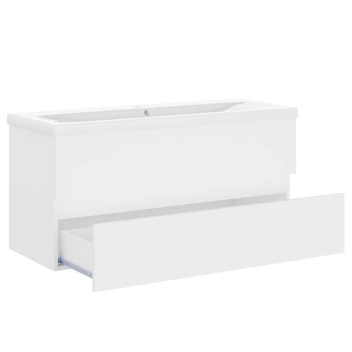 Exclusive House - Sink Cabinet with Integrated Sink White Chipboard